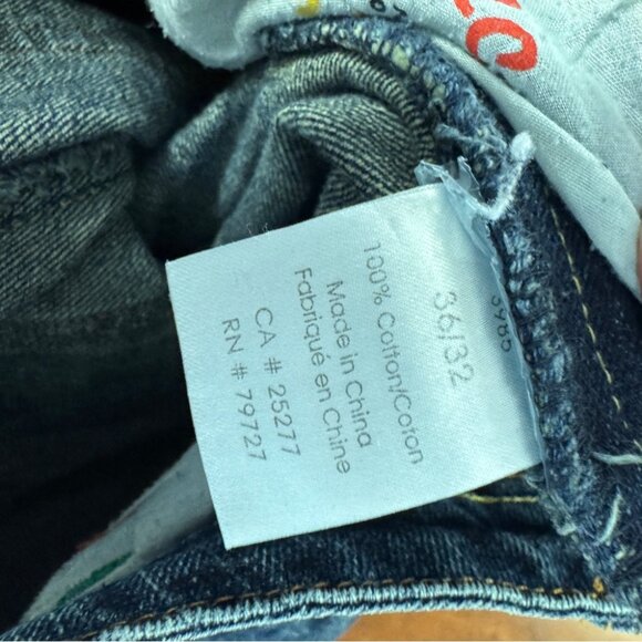 Fiorucci Jeans Blue Relaxed Fit Vintage Embroidered Back Pockets Denim Size 36 - Picture 13 of 15